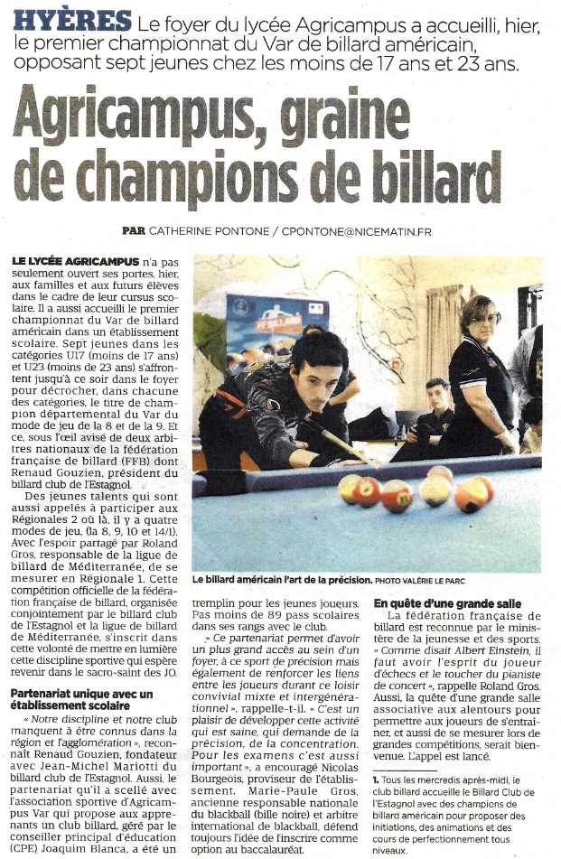 Championnats du Var Juniors à Agricampus